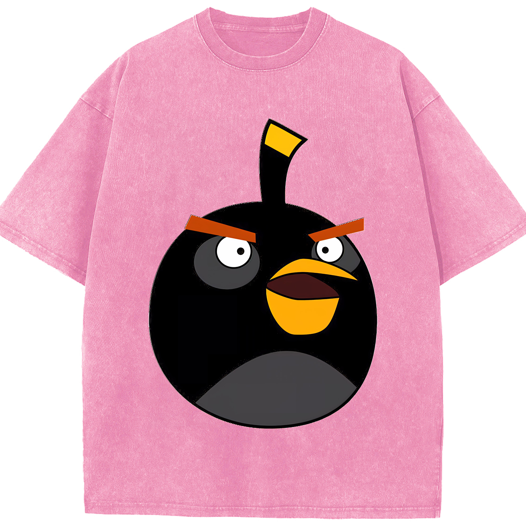 （画像用） Angry Birds アングリーバード 綿100% ヴィンテージ風 半袖Tシャツ（フロントプリント）